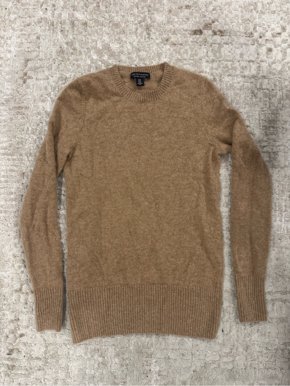 Saks Fifth Avenue Camel Crewneck Sweater